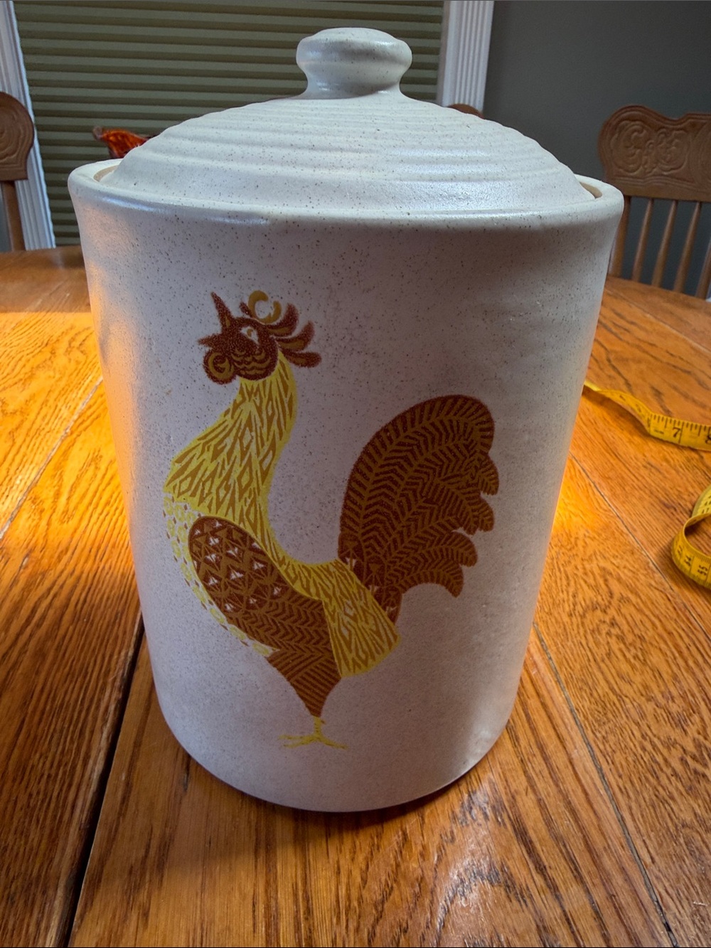 Roberson-Ransbottom Pottery rooster cookie jar or cannister. Mid Century Modern